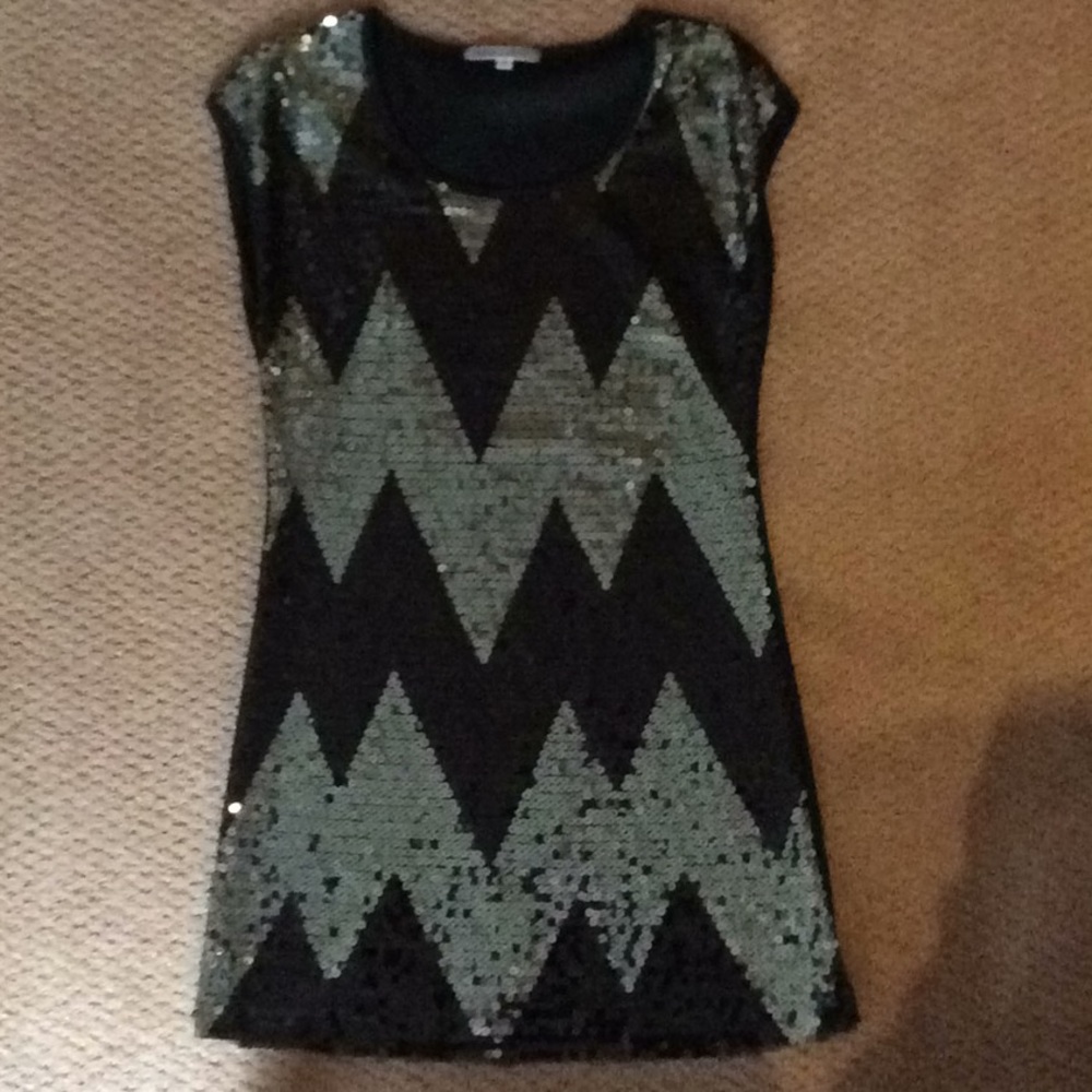 Black sequined dress